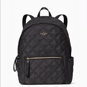 ♠️Kate Spade Chelsea Quilted Nylon Large Backpack Black NWT